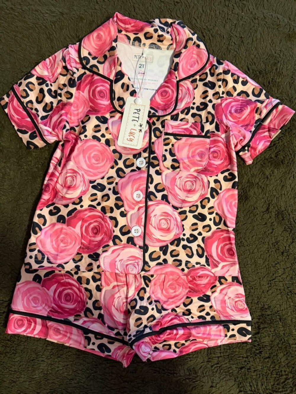 Girl's Mom & Me Leopard Pajama Set